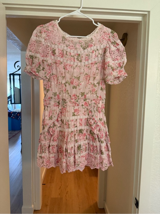 LoveShackFancy Dresses & Skirts - LoveShackFancy Pink Floral Mini Dress